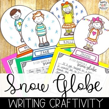 Preview of Snow Globe Winter Writing Craftivity