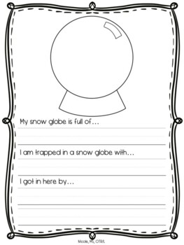 Preview of Snow Globe Writing