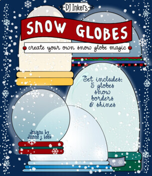 Preview of Snow Globes Clip Art Download - Create your own Winter and Holiday Smiles