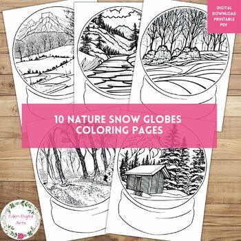 winter nature coloring pages