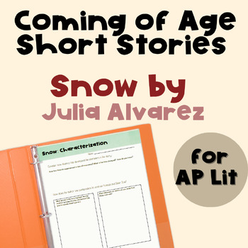 Preview of Snow--Julia Alvarez for AP Lit and Comp