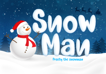 Preview of Snow Man digital font