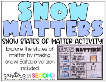 Preview of Snow Matters!- State of Matter Activity