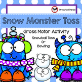 Snow Monster Toss Preschool, PreK, TK, and Kinder