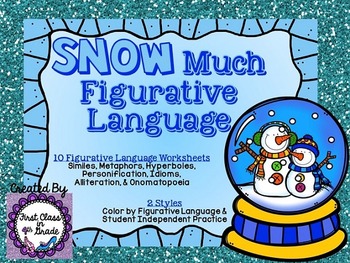 Preview of Snow Much Figurative Language (Winter Literary Device Unit)