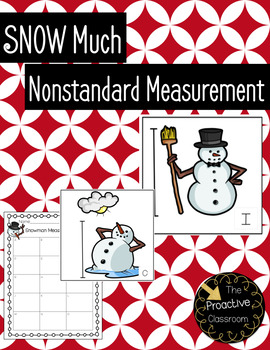 Preview of Winter Nonstandard Measurement Scoot Game - Christmas Snowman Units Center