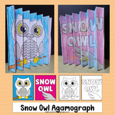 Snow Owl Craft Agamograph Activities Winter Animals Colori