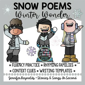Preview of Snow Poems - Winter Reading Fluency, Rhyming and Writing Activities