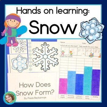 Preview of Snowflake STEM Snow Science Reading Graphing Measurement Symmetry Art Activities