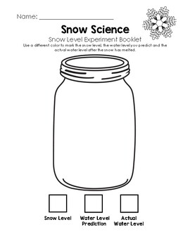 Snow Science - Snow Line Experiment Worksheet & Booklet