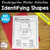 Freebie - Snow Shapes - Identifying Shapes K.G.3