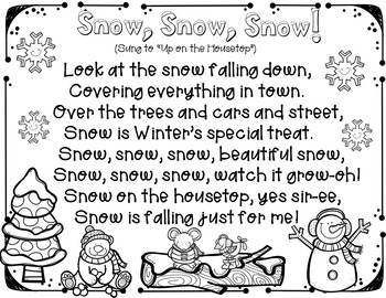 Snow, Snow, Snow (A Pocket Chart Activity) by Judy Tedards | TpT