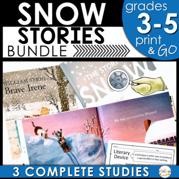 Preview of Snow Stories BUNDLE | Winter | Distance Learning Printables