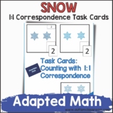 Snow Task Cards: Counting w/ 1:1 Correspondence (Adapted M