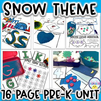 Preview of Snow Theme Cross Curricular Unit for Prek/Preschool