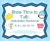 Snow Time to Talk: Articulation Sentences Pack (R,S,L,SH,CH,TH)