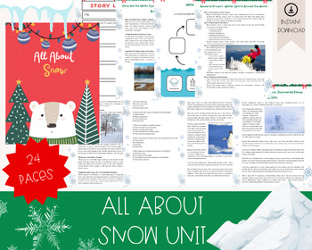 Preview of Snow Unit: Christmas Unit, Winter, Homeschool Curriculum, Educational Resources,