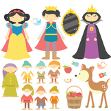Snow White - Clipart & Vector Set - Instant Download