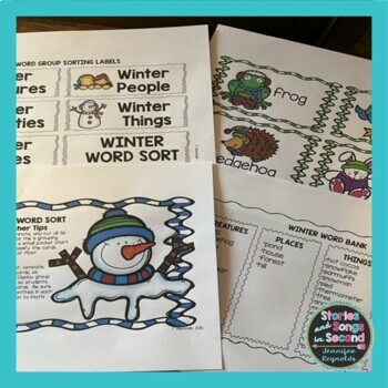 Snow Winter Word Flurry--Literacy Skill Pack | TpT