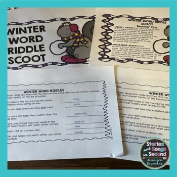 Snow Winter Word Flurry--Literacy Skill Pack | TpT