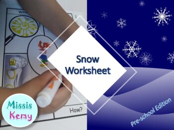 Preview of Snow Worksheet (Pre-school edition)