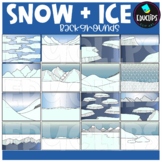 Snow and Ice Backgrounds Clip Art Set {Educlips Clipart}