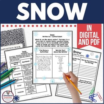 Preview of Snow by Cynthia Rylant Book Companion in Digital and PDF