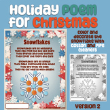 Snow flake and Christmas Tree Poem - Color and Paste Activ