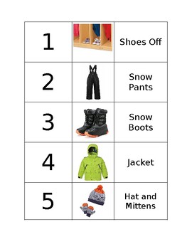 Snow Pants First Printable Sequence Chart » Share & Remember