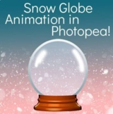 Snow globe Animation in Photopea Graphic Design Art projec
