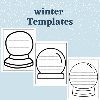 Preview of Snow globe template  | design a snow globe | first day back from winter break
