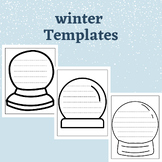 Snow globe template  | design a snow globe | first day bac