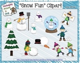 Snow-themed Clipart images {January}