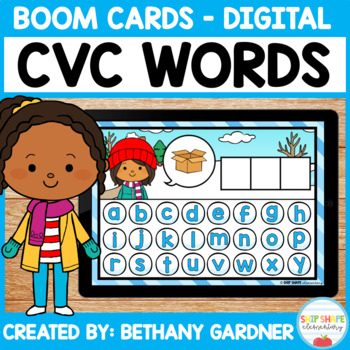 Snowball CVC Words - Boom Cards - Distance Learning - Digital | TpT