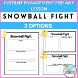 Snowball Fight Engagement Tool For Any Lesson
