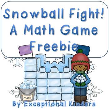 Preview of Snowball Fight! A Winter Math Game Freebie