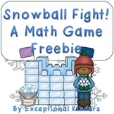 Snowball Fight! A Winter Math Game Freebie