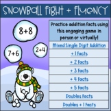 Snowball Fight Addition Fact Fluency Virtual Winter Game f