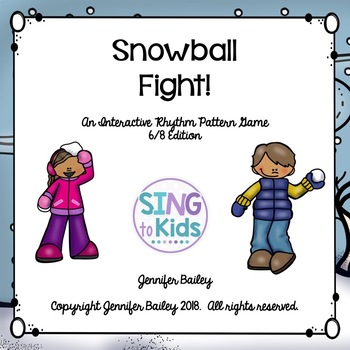 Preview of Interactive Rhythm Pattern Game: Snowball Fight {6/8 Edition}