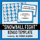 Bingo Game Template: Snowball Fight