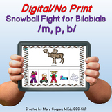 Snowball Fight Digital Activity for Bilabials