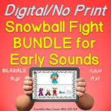 Snowball Fight Digital Activity for Early Sounds: BUNDLE