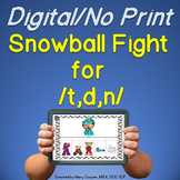 Snowball Fight Digital Activity for /t,d,n/