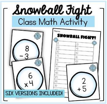Preview of Snowball Fight! Math Activity | Addition, Subtraction, Division, Multiplication