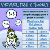 Snowball Fight Multiplication Fact Fluency Virtual Distanc