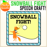 Snowball Fight Speech Craft {No-Prep!}