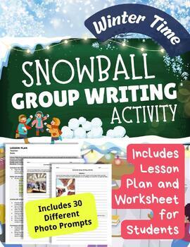 Preview of Snowball Group Collaborative Story Fun Writing Activity Middle School ELA FUN