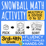 Snowball Math Activity: Multiplication and Division 0 to 1