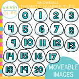 Snowball Number Tiles Clip Art {MOVEABLE IMAGES}