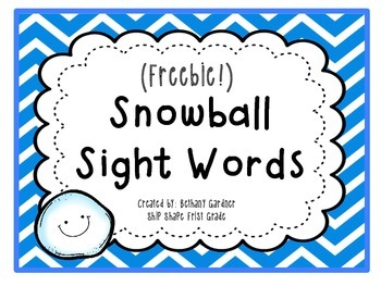 Preview of Snowball Sight Words {Freebie!}